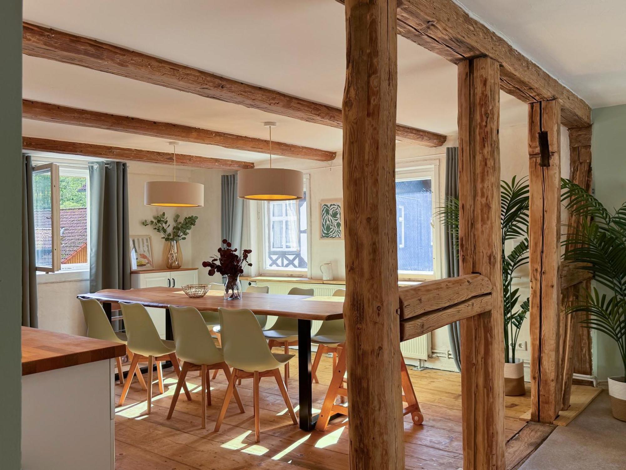 Haus Ludwig - Saniertes Fachwerkhaus Im Harz - 12 Personen Villa Thale Buitenkant foto